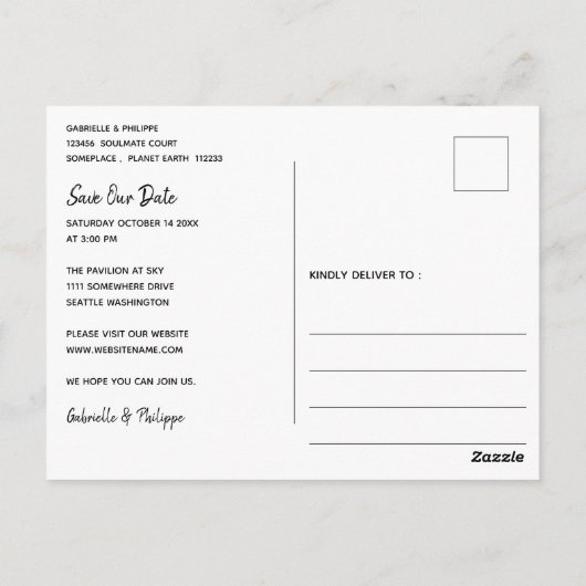 Lila Abstrakte Wasserfarbe, kühl, elegant und mode Postkarte (Rückseite)