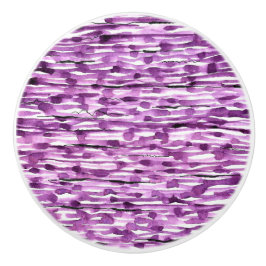 Lila Abstrakte Wasserfarben Streifen Keramikknauf