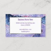 LILA ABSTRAKTE WEISSE KARTE (Rückseite)