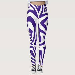 Lila Abstrakte Zebra Print Frauen Leggings