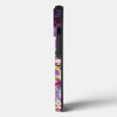 Lila Abstrakter floraler Muster iPhone Case (Rückseite / Links)