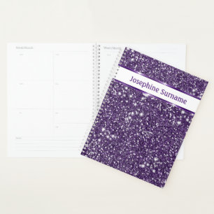 Lila abstrakter Glitter-Look Textur & Benutzerdefi Planer