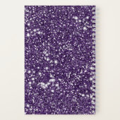 Lila Abstrakter Glitzer Textur und Benutzerdefinie Notizblock (Rückseite)