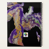 Lila Abstrakter Kunstplaner Planer (Rückseite)