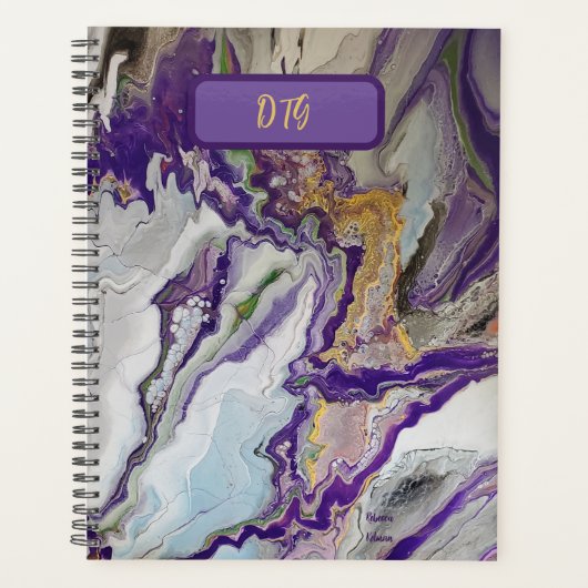 Lila Abstrakter Kunstplaner Planer (Vorderseite)