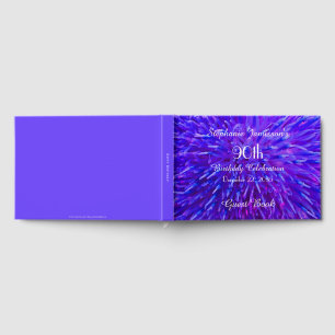 Lila Abstrakter Macintosh-floraler Geburtstagspart Gästebuch