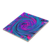 Lila, Abstrakter Retro-Twirl Fliese (Seite)