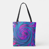 Lila, Abstrakter Retro-Twirl Tasche (Rückseite)