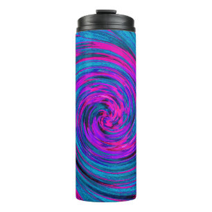 Lila, Abstrakter Retro-Twirl Thermosbecher