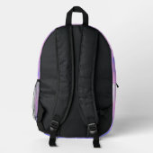 Lila Abstrakter Rucksack in Wavy Pink (Rückseite)