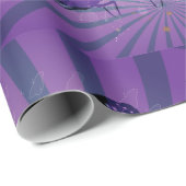 Lila Abstrakter Schmetterling mit strahlenden Flüg Geschenkpapier (Rolleneckpunkt)