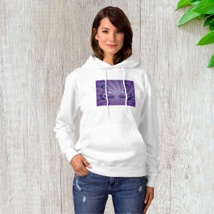 Lila Abstrakter Schmetterling mit strahlenden Flüg Hoodie