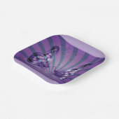 Lila Abstrakter Schmetterling mit strahlenden Flüg Pappteller (Gewinkelt)