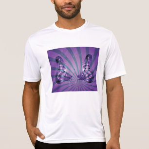 Lila Abstrakter Schmetterling mit strahlenden Flüg T-Shirt