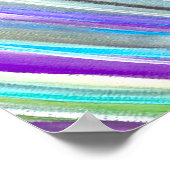 Lila abstrakter Spaß Wasserfarbe modisch einzigart Poster (Ecke)