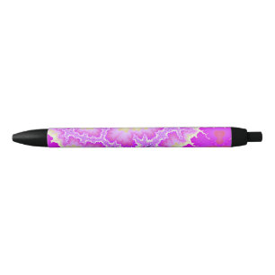 Lila abstrakter Stift-Schwarz-Tinten-Stift Kugelschreiber