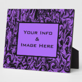 Lila Abstrakter Swirbelrahmen Fotoplatte (Seite)