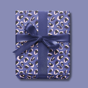 Lila abstrakter Tierdruck Geschenkpapier