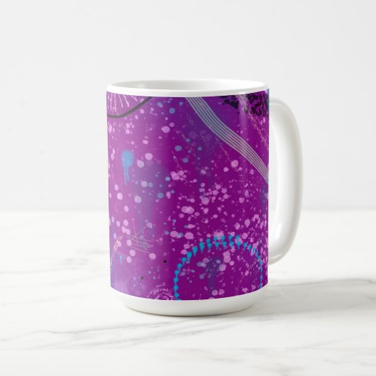 Lila Abstrakter Traum Kaffeetasse (VorderseiteRechts)