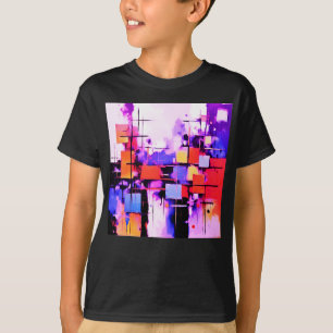 Lila Abstraktes Artikel 108 T-Shirt
