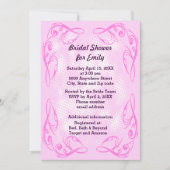 Lila Abstraktes Brautparty an der Grenze einladen Einladung (Vorderseite)