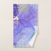 Lila abstraktes Design Badhandtuch Set (Handtuch)