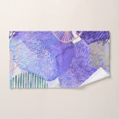 Lila abstraktes Design Badhandtuch Set (Handtuch)