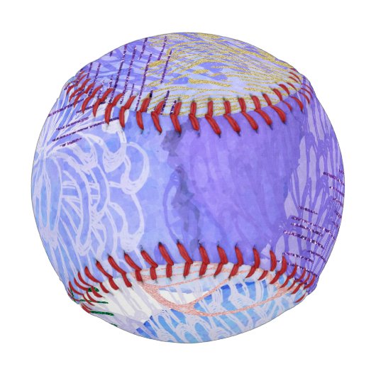 Lila abstraktes Design Baseball (Vorderseite)