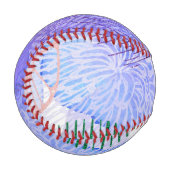 Lila abstraktes Design Baseball (Vorderseite Links)