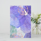 Lila abstraktes Design Briefpapier (Stehend Vorderseite)