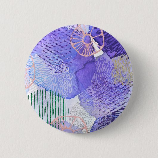 Lila abstraktes Design Button (Vorderseite)
