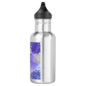 Lila abstraktes Design Edelstahlflasche (Rechts)