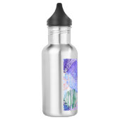 Lila abstraktes Design Edelstahlflasche (Links)