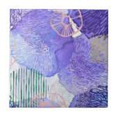 Lila abstraktes Design Fliese (Vorderseite)