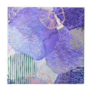 Lila abstraktes Design Fliese