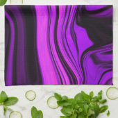 Lila abstraktes Design Geschirrtuch (Gefaltet)