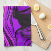 Lila abstraktes Design Geschirrtuch (Viertel Falte)