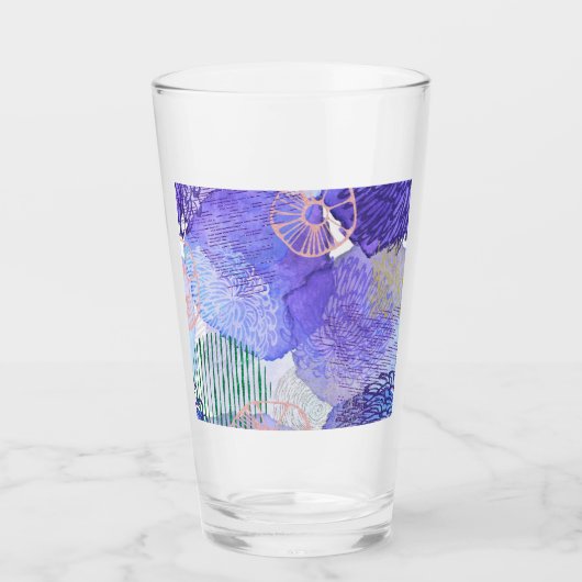 Lila abstraktes Design Glas (Vorderseite)