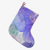 Lila abstraktes Design Großer Weihnachtsstrumpf (Vorderansicht (hängend))