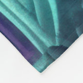 Lila abstraktes Design in gesteppter Rosa Aqua Fleecedecke (Ecke)