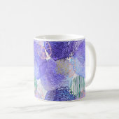 Lila abstraktes Design Kaffeetasse (VorderseiteRechts)