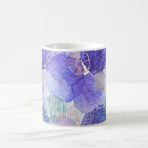 Lila abstraktes Design Kaffeetasse