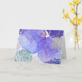 Lila abstraktes Design Karte (Gelbe Blume)