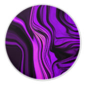 Lila abstraktes Design Keramikknauf (Vorderseite)