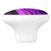 Lila abstraktes Design Keramikknauf (Seitenansicht)
