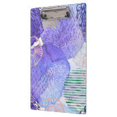 Lila abstraktes Design Klemmbrett (Links)