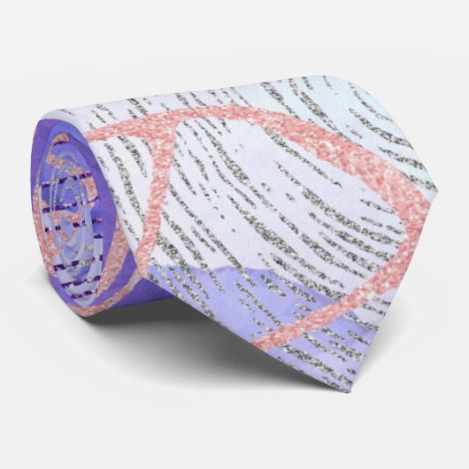 Lila abstraktes Design Krawatte (Gerollt)