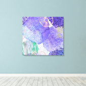 Lila abstraktes Design Leinwanddruck (Insitu (Holzboden))