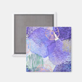 Lila abstraktes Design Magnet (Vorderseite/Rückseite)