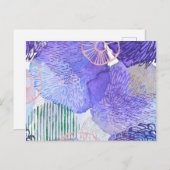 Lila abstraktes Design Postkarte (Vorne/Hinten)